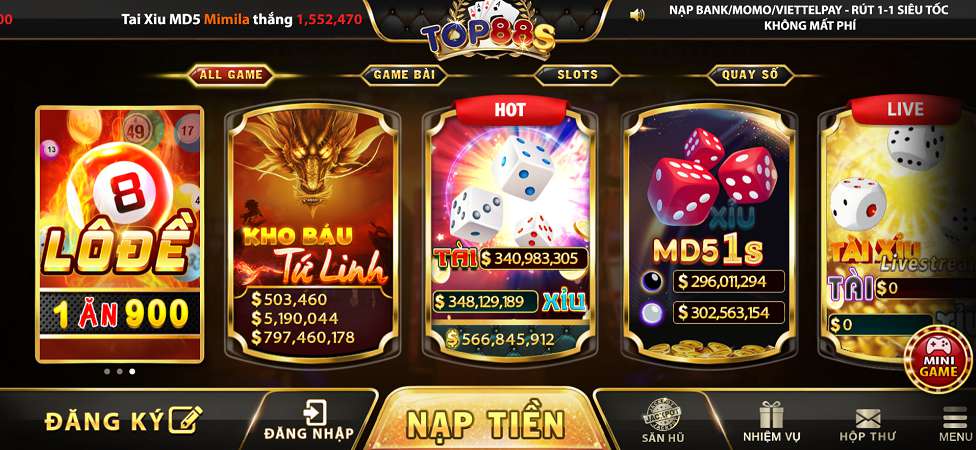 Chuyển tiền cho Loto288 bằng thẻ cào - Loto288